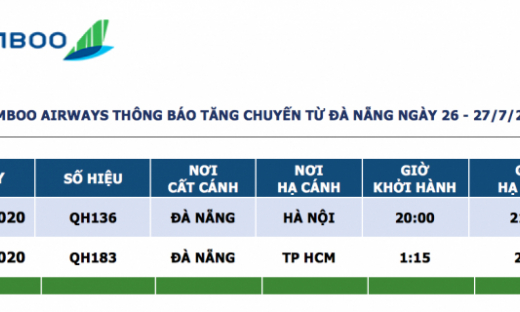 Bamboo Airways tăng cường các chuyến bay từ Đà Nẵng và triển khai chính sách hỗ trợ toàn diện cho hành khách