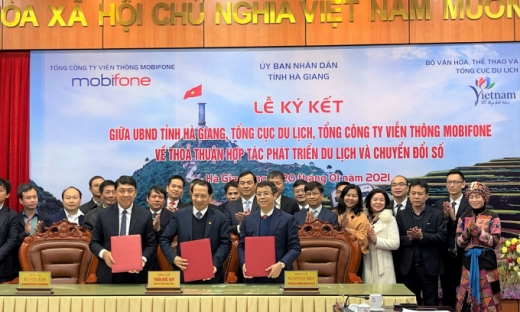 Mobifone, Tổng cục Du lịch và UBND tỉnh Hà Giang ký kết hợp tác phát triển du lịch Hà Giang