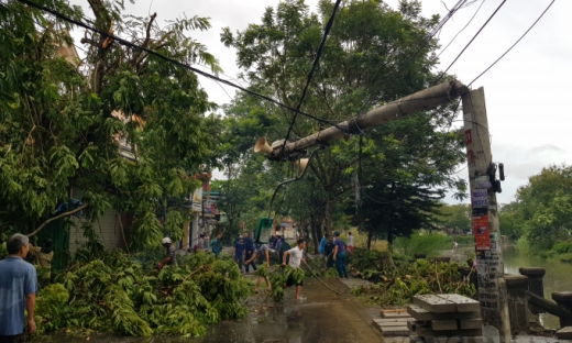 Thừa Thiên Huế: Bão số 5 đổ bộ, cây xanh đổ ngã khắp nơi, hệ thống điện hư hỏng nặng