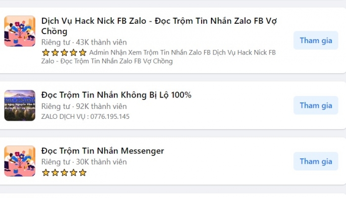 Dịch vụ đọc trộm tin nhắn Zalo, Facebook… hầu hết là lừa đảo